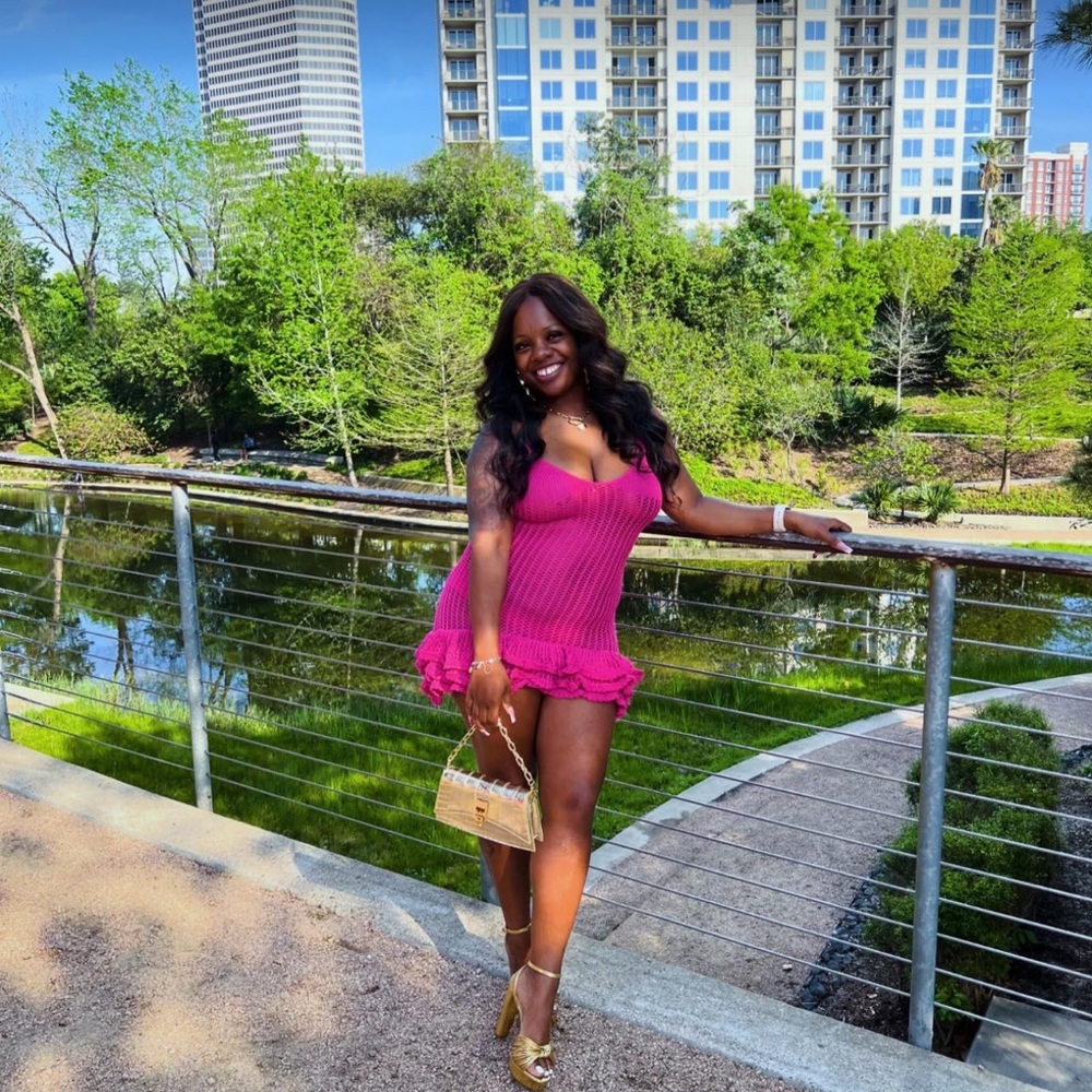 Vibrant Pink Ruffled Mini Dress